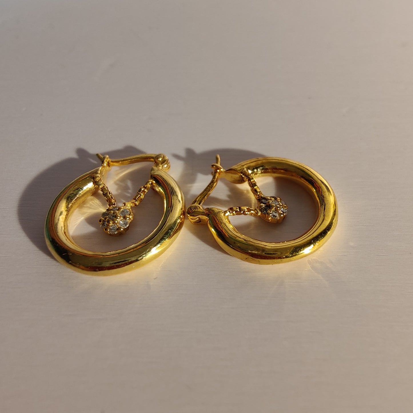 Gold plated 925 sterling silver earrings